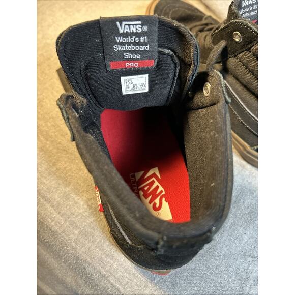 VANS Black And Gum Rubber PRO CLASSICS UltraCush Shoes OFF THE WALL M 10.5 - Picture 5 of 7